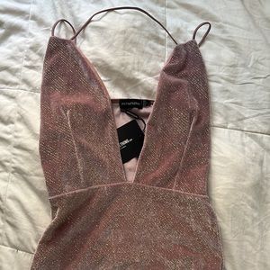 Pink Glittery PLT Mini Dress